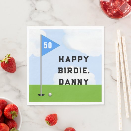 Golf Birthday Serviette (Beispiel)