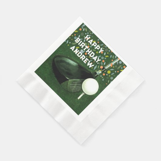 Golf Birthday Serviette (Ecke)