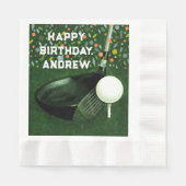 Golf Birthday Serviette (Vorderseite)