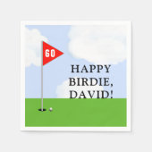 Golf Birthday Serviette (Vorderseite)