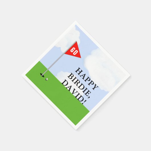 Golf Birthday Serviette (Ecke)