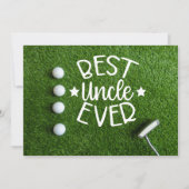 Golf Birthday T-Shirt Up for Oncle's Golf Spektaku Einladung (Vorderseite)