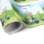 Golf Birthday Thema für Kinder-Golfer-Party Geschenkpapier (Rolleneckpunkt)