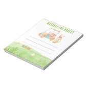 Golf Birthday Time capsule message Notizblock (Rotiert)