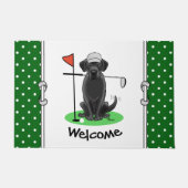 Golf Black Labrador Retriever Dog - Niedlich Fußmatte (Vorderseite)