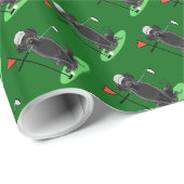 Golf Black Labrador Retriever Dog - Niedlich Geschenkpapier (Rolleneckpunkt)
