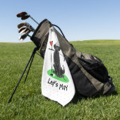 Golf Black Labrador Retriever Dog - Niedlich Golfhandtuch (Gras)