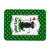 Golf Black Labrador Retriever Dog - Niedlich Magnet (Horizontal)