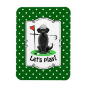 Golf Black Labrador Retriever Dog - Niedlich Magnet (Vertikal)