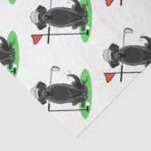 Golf Black Labrador Retriever Dog - Niedlich Seidenpapier (Ausschnitt)