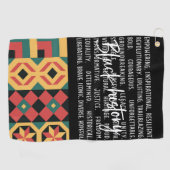 Golf Black Monts Geschichte des Golfers Golfhandtuch (Horizontal)