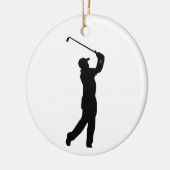 Golf Black Silhouette Shadow Keramikornament (Links)