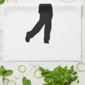 Golf Black Silhouette Shadow Küchentuch (Gefaltet)