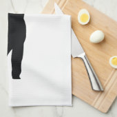 Golf Black Silhouette Shadow Küchentuch (Viertel Falte)