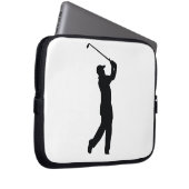Golf Black Silhouette Shadow Laptopschutzhülle (Vorne Rechts)