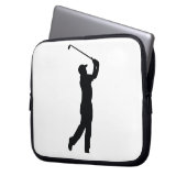 Golf Black Silhouette Shadow Laptopschutzhülle (Vorderseite Links)