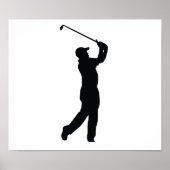 Golf Black Silhouette Shadow Poster (Vorne)