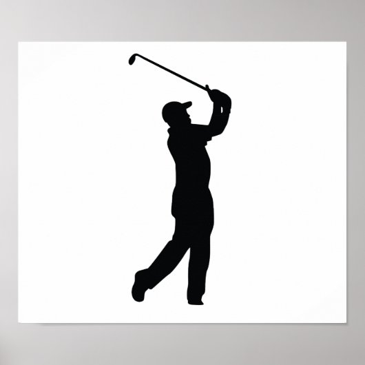 Golf Black Silhouette Shadow Poster (Vorne)