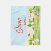 Golf Blanket, Golf Kinderzimmer Blanket, Personali Fleecedecke (Vorderseite)