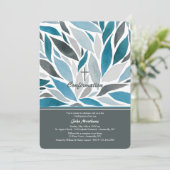 Golf-blaue Bestätigungs-Einladung Einladung (Stehend Vorderseite)