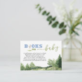 Golf Blue Boy Baby Dusche Par-T-Shirt Bücher für B Begleitkarte (Stehend Vorderseite)