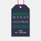 Golf Blue Green Merry Golfmas Weihnachtsgeschenke  Geschenkanhänger (Vorderseite)