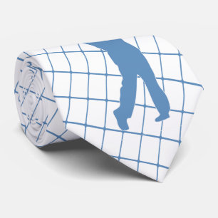 Golf Blue Silhouette Golfer und Golf Club Krawatte