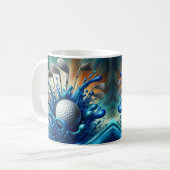 Golf Blue Water Splash Kaffeetasse (Vorderseite Links)