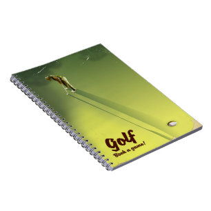 Golf "Book a game" Vintage Poster Notizblock