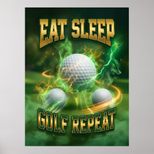 Golf Bootleg Retro Vintage Kunst Poster