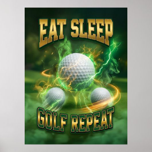 Golf Bootleg Retro Vintage Kunst Poster (Vorne)