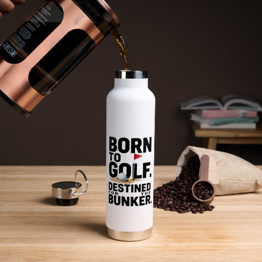 Golf Born to Golf Trinkflasche (Kaffee (gedreht))