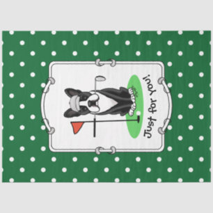 Golf Boston Terrier (schwarzer) Niedlicher Hund Seidenpapier