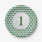 Golf Boy 1. Geburtstag Pappteller (Vorderseite)