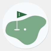 Golf Boy 1. Geburtstag Runder Aufkleber (Vorderseite)