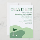 Golf Boy 1st Birthday Einladung (Vorderseite)