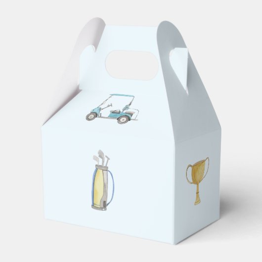 Golf Boy Baby Dusche Geschenkschachtel (Rückseite)