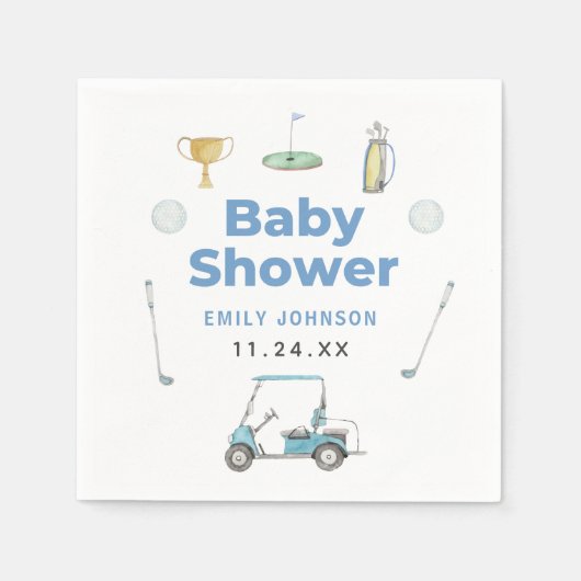 Golf Boy Baby Dusche Serviette (Vorderseite)