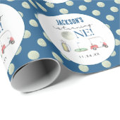 Golf Boy Birthday Geschenkpapier (Rolleneckpunkt)