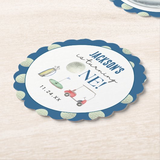 Golf Boy Birthday Untersetzer (angewinkelt)