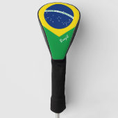 Golf Brasilien und Brasilien Flagge / Golf Clubs A Golf Headcover (Vorderseite)