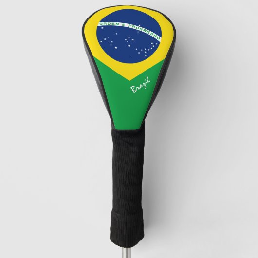 Golf Brasilien und Brasilien Flagge / Golf Clubs A Golf Headcover (Vorderseite)