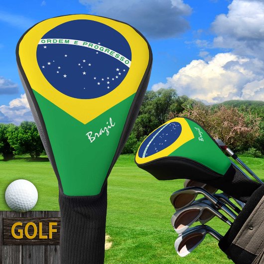 Golf Brasilien und Brasilien Flagge / Golf Clubs A Golf Headcover