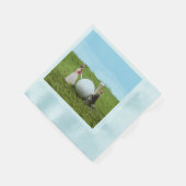 Golf Braun und Bräutigam mit Golfball und Tee Serviette (Ecke)