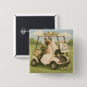 Golf-Braut After Party  Button (Vorne & Hinten)