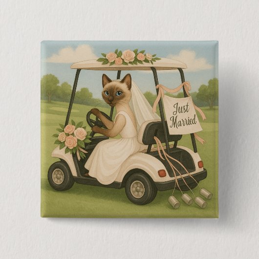 Golf-Braut After Party  Button (Vorderseite)
