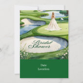 Golf Brautparty Einladung (Vorderseite)