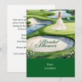 Golf Brautparty Einladung (Vorne/Hinten)