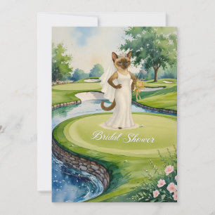 GOLF BRAUTPARTY für Cat Lover Golfer Einladung