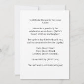 GOLF BRAUTPARTY für Cat Lover Golfer Einladung (Rückseite)